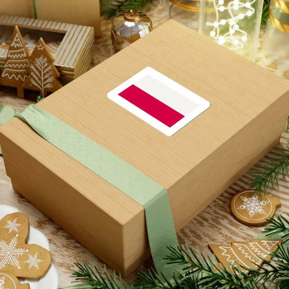 Flag of Poland-white bg (Poland) STICKER Vinyl Kiss-Cut Decal - The Sticker Space