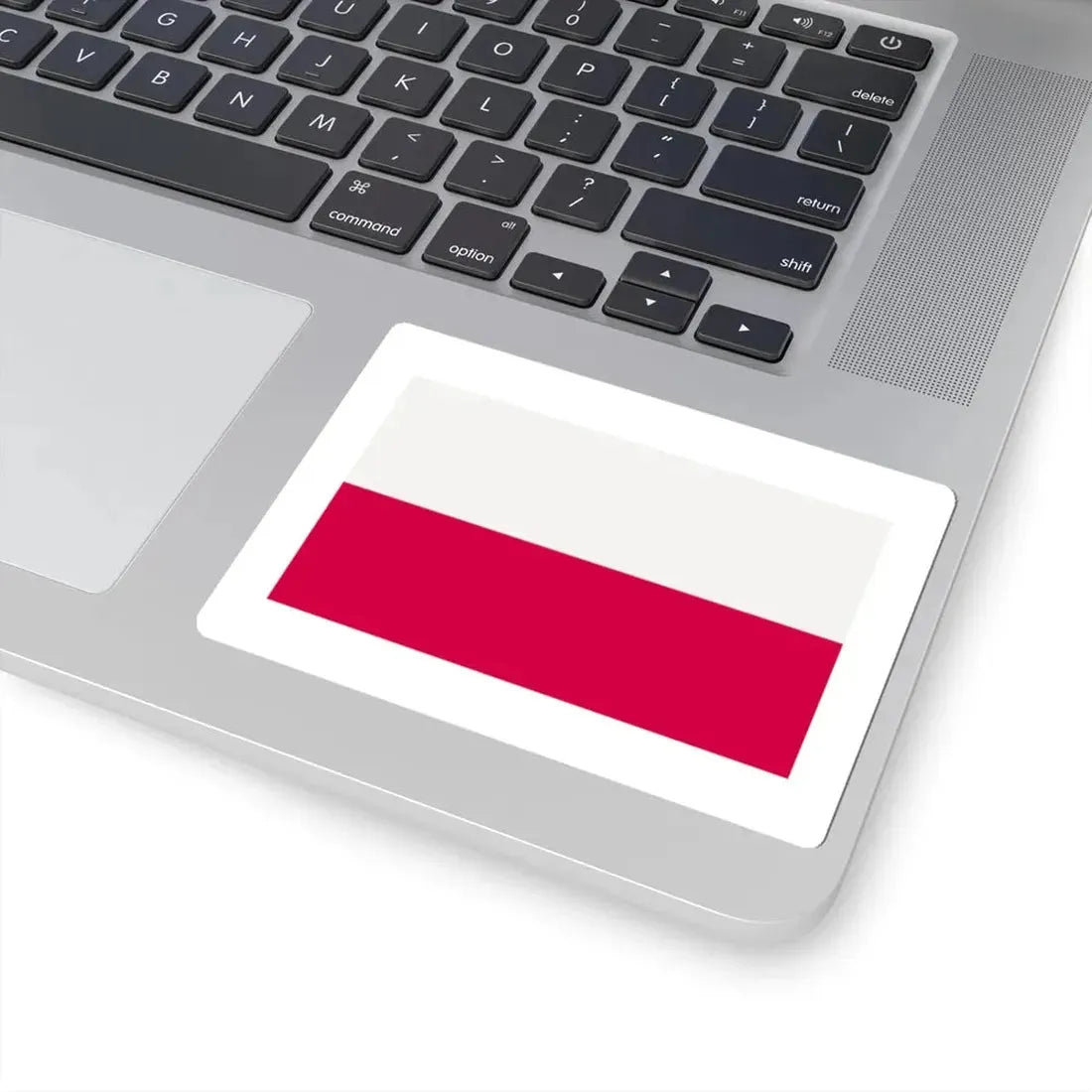 Flag of Poland-white bg (Poland) STICKER Vinyl Kiss-Cut Decal - The Sticker Space