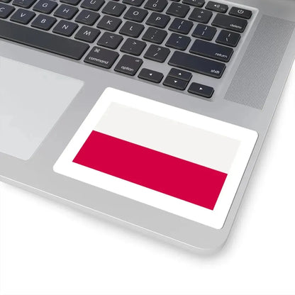 Flag of Poland-white bg (Poland) STICKER Vinyl Kiss-Cut Decal - The Sticker Space