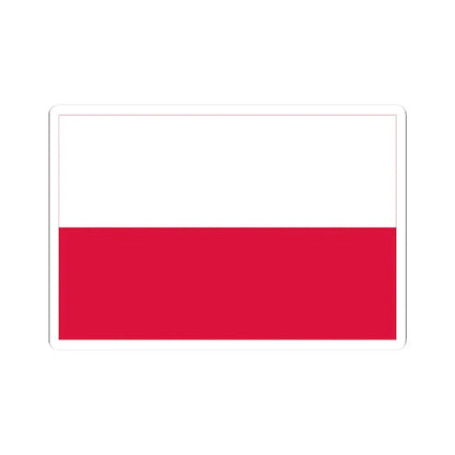 Flag of Poland with border (Poland) STICKER Vinyl Kiss-Cut Decal 2 Inch White - The Sticker Space
