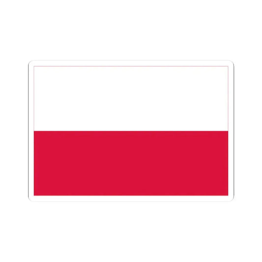 Flag of Poland with border (Poland) STICKER Vinyl Kiss-Cut Decal 2 Inch White - The Sticker Space