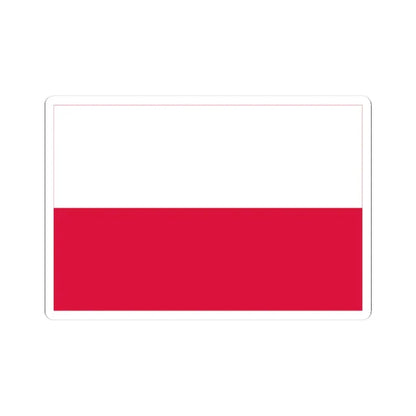 Flag of Poland with border (Poland) STICKER Vinyl Kiss-Cut Decal 3 Inch White - The Sticker Space
