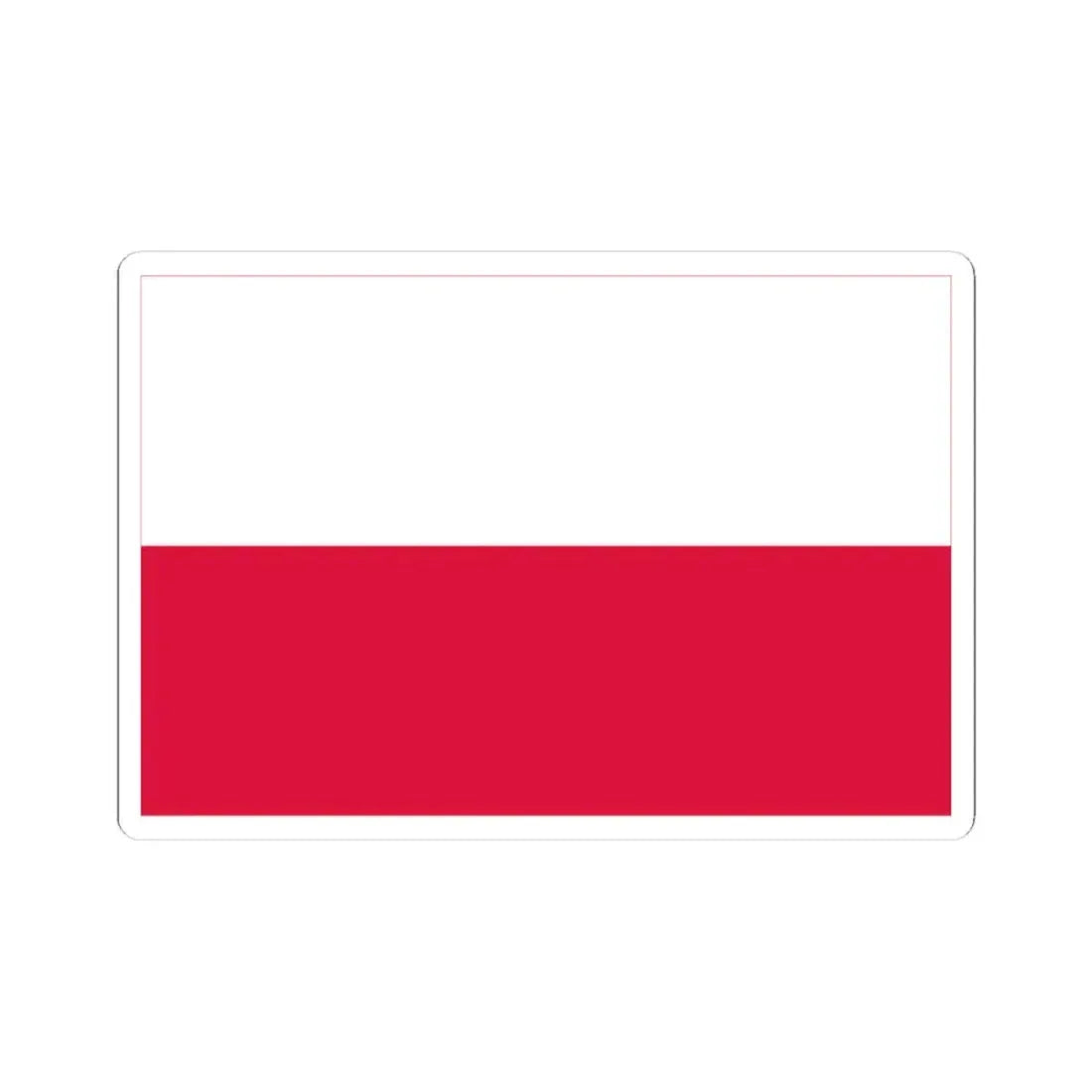 Flag of Poland with border (Poland) STICKER Vinyl Kiss-Cut Decal 4 Inch White - The Sticker Space
