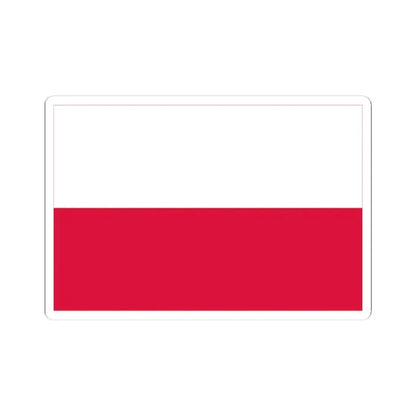 Flag of Poland with border (Poland) STICKER Vinyl Kiss-Cut Decal 4 Inch White - The Sticker Space