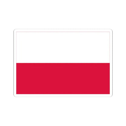 Flag of Poland with border (Poland) STICKER Vinyl Kiss-Cut Decal 6 Inch White - The Sticker Space