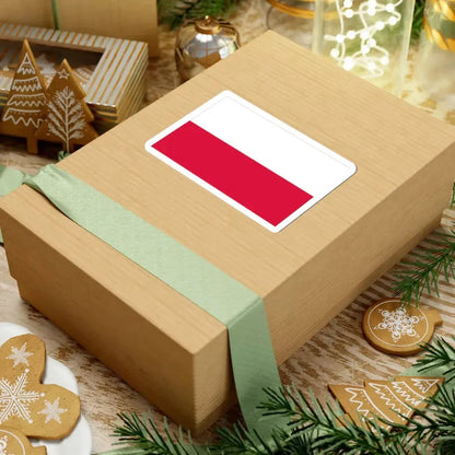 Flag of Poland with border (Poland) STICKER Vinyl Kiss-Cut Decal - The Sticker Space