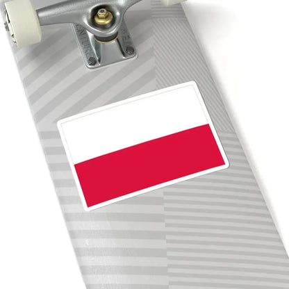 Flag of Poland with border (Poland) STICKER Vinyl Kiss-Cut Decal - The Sticker Space