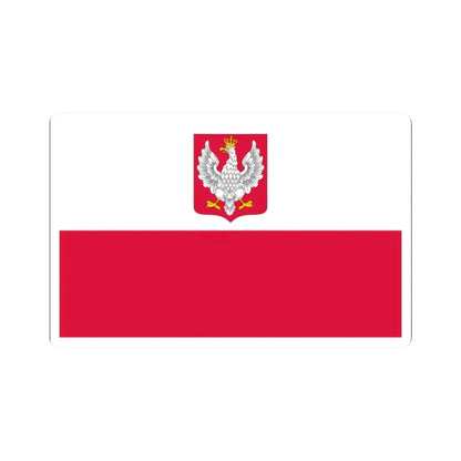 Flag of Poland with coat of arms 1919-1928 (Poland) STICKER Vinyl Kiss-Cut Decal 2 Inch White - The Sticker Space
