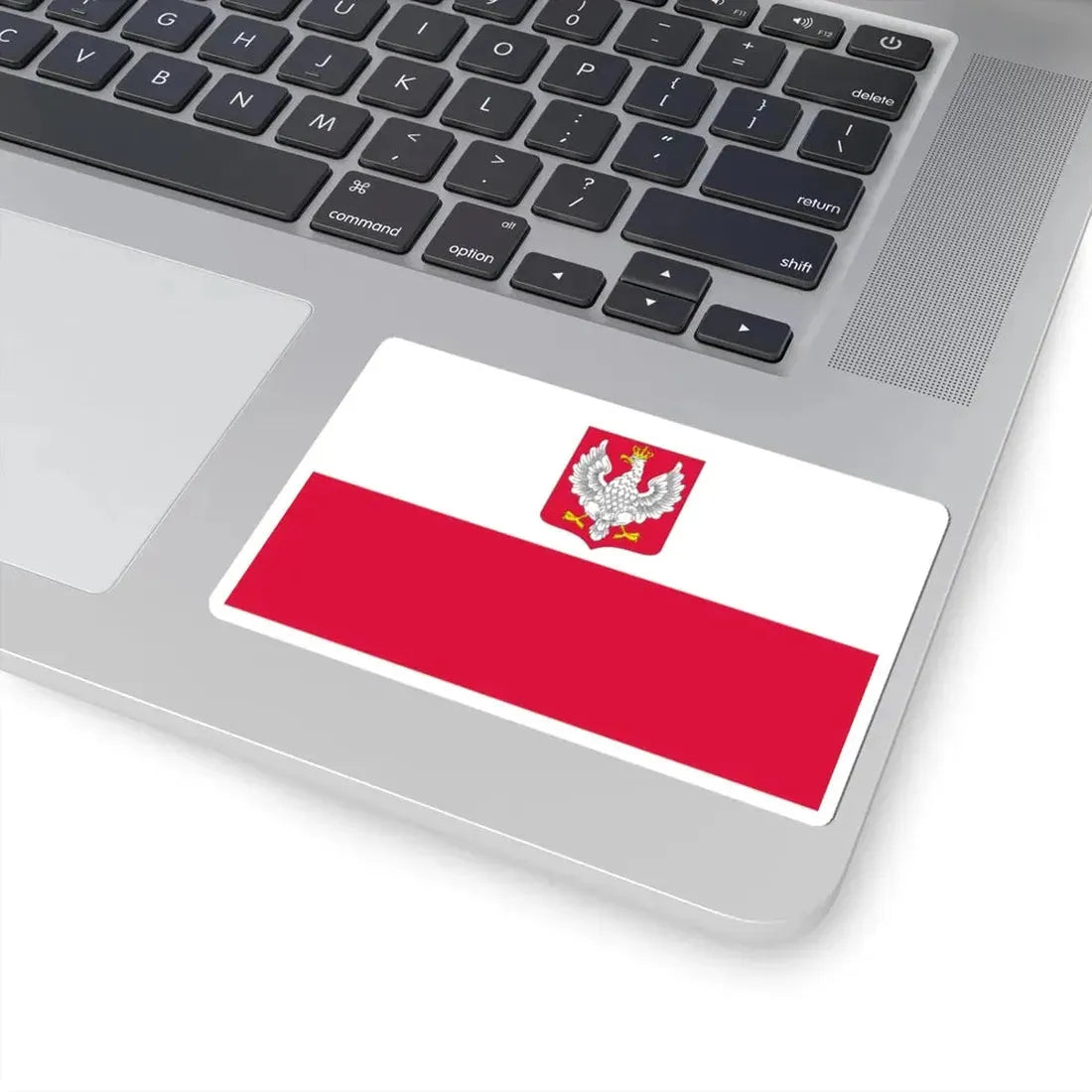 Flag of Poland with coat of arms 1919-1928 (Poland) STICKER Vinyl Kiss-Cut Decal - The Sticker Space