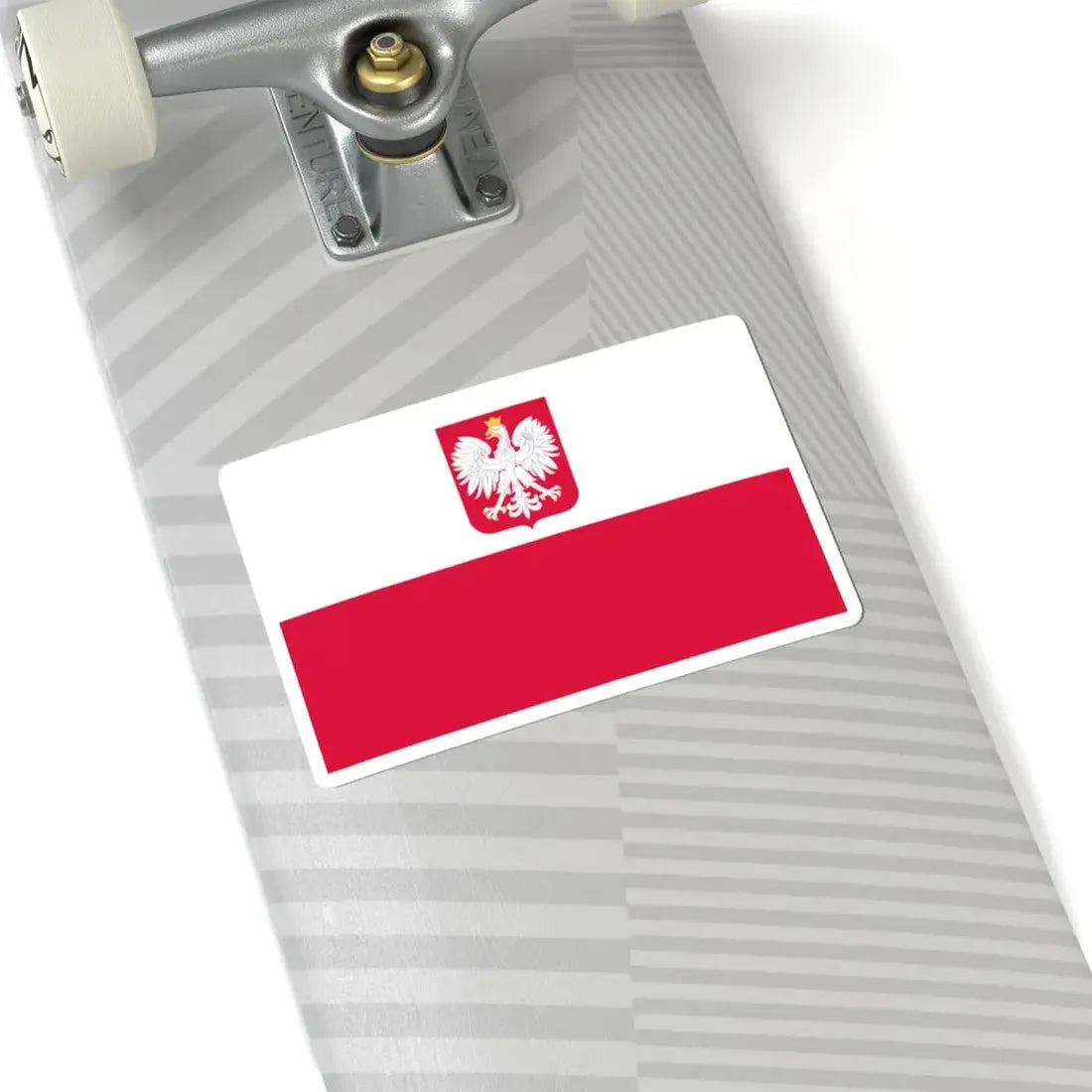 Flag of Poland with coat of arms (Poland) STICKER Vinyl Kiss-Cut Decal - The Sticker Space