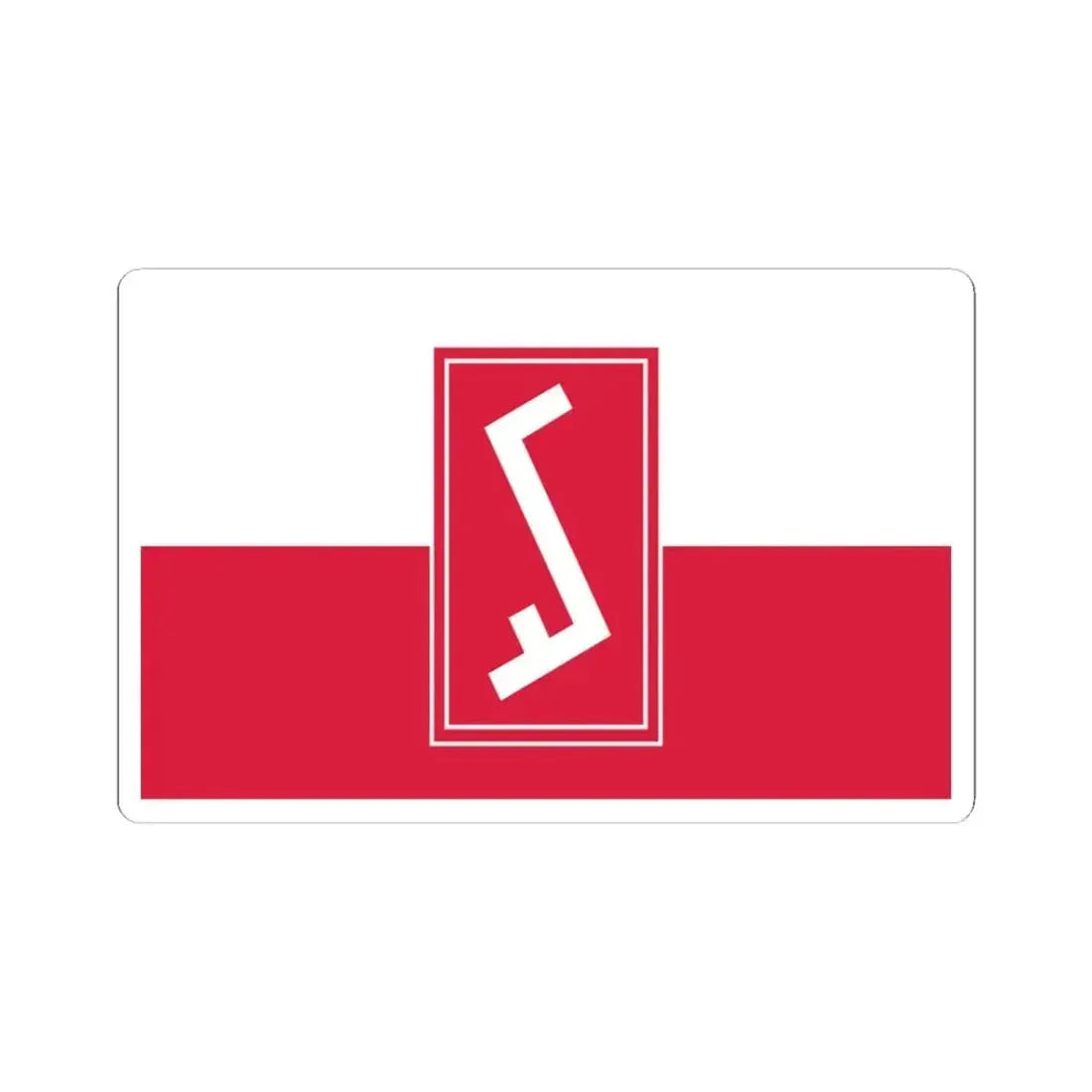 Flag of Poland with Rodło (Poland) STICKER Vinyl Kiss-Cut Decal 3 Inch White - The Sticker Space