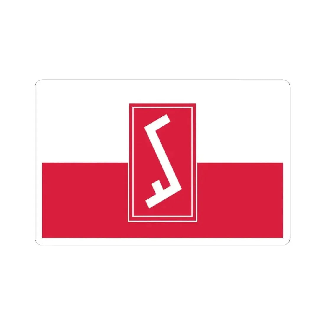 Flag of Poland with Rodło (Poland) STICKER Vinyl Kiss-Cut Decal 4 Inch White - The Sticker Space