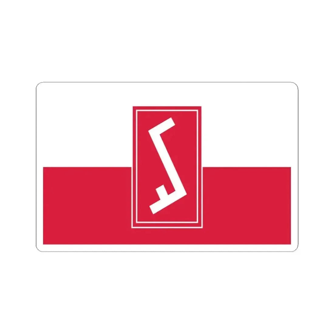 Flag of Poland with Rodło (Poland) STICKER Vinyl Kiss-Cut Decal 6 Inch White - The Sticker Space