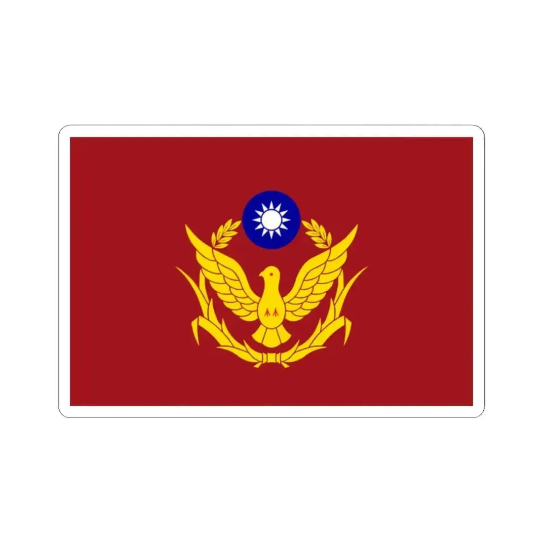 Flag of police of the Republic of China (China) STICKER Vinyl Kiss-Cut Decal 2 Inch White - The Sticker Space