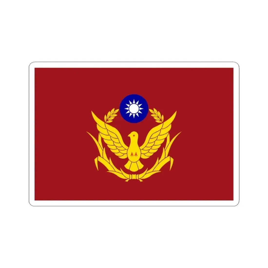 Flag of police of the Republic of China (China) STICKER Vinyl Kiss-Cut Decal 3 Inch White - The Sticker Space
