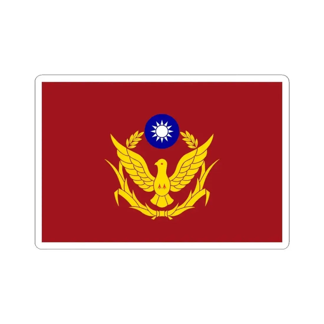 Flag of police of the Republic of China (China) STICKER Vinyl Kiss-Cut Decal 4 Inch White - The Sticker Space