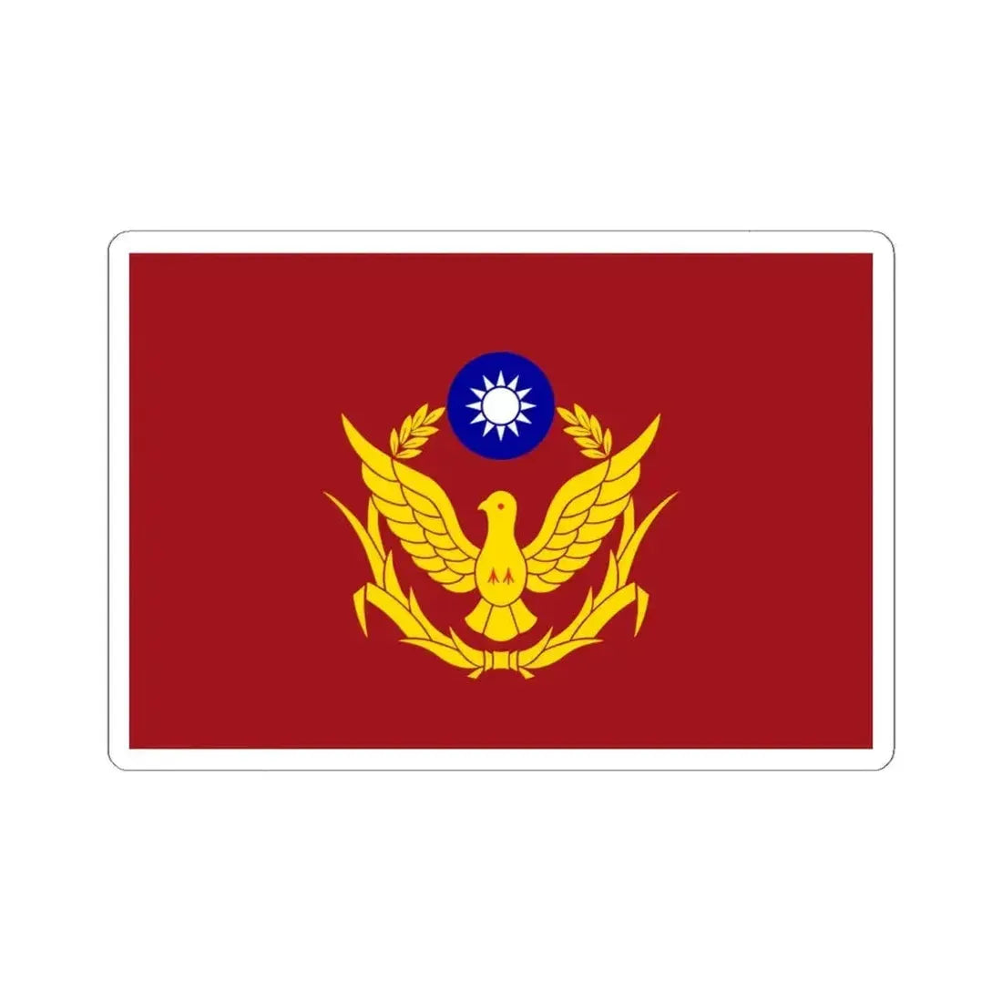 Flag of police of the Republic of China (China) STICKER Vinyl Kiss-Cut Decal 6 Inch White - The Sticker Space