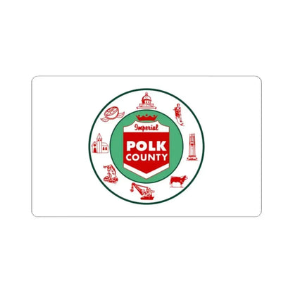 Flag of Polk County Florida (United States) STICKER Vinyl Kiss-Cut Decal 2 Inch White - The Sticker Space
