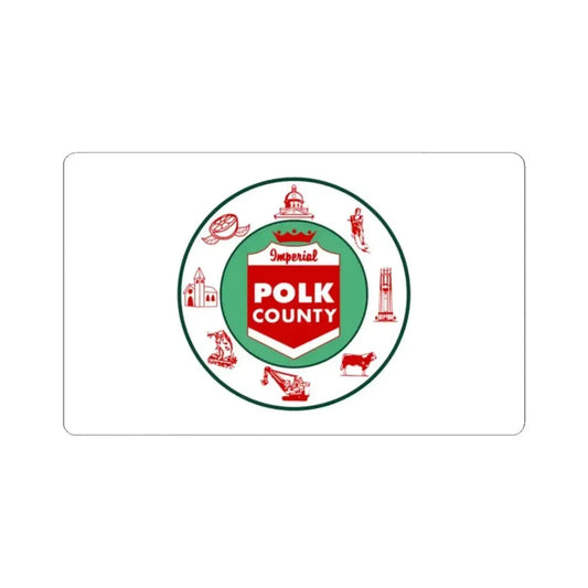 Flag of Polk County Florida (United States) STICKER Vinyl Kiss-Cut Decal 2 Inch White - The Sticker Space