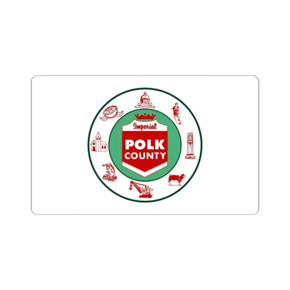 Flag of Polk County Florida (United States) STICKER Vinyl Kiss-Cut Decal 6 Inch White - The Sticker Space