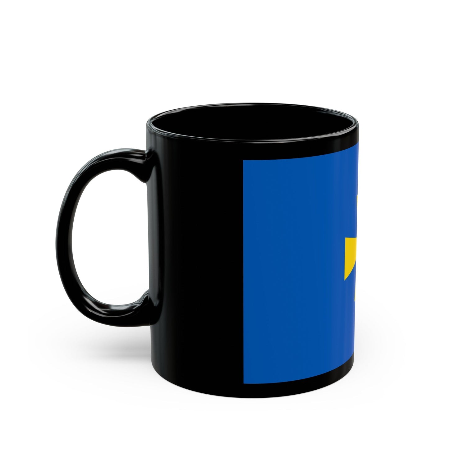 Flag of Poltava Oblast Ukraine - Black Coffee Mug-The Sticker Space