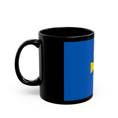 Flag of Poltava Oblast Ukraine - Black Coffee Mug-The Sticker Space