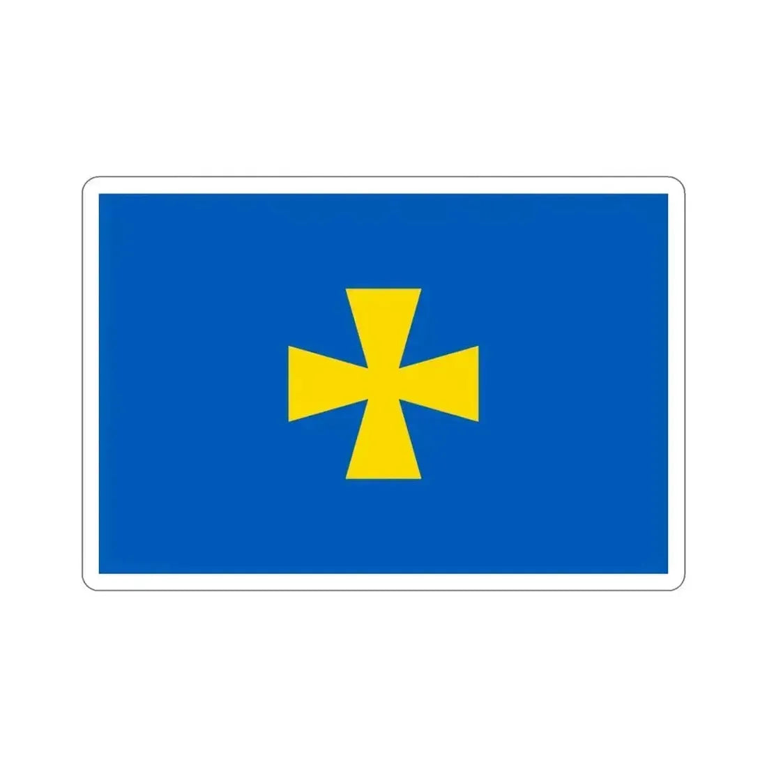 Flag of Poltava Oblast Ukraine STICKER Vinyl Die-Cut Decal 4 Inch - The Sticker Space