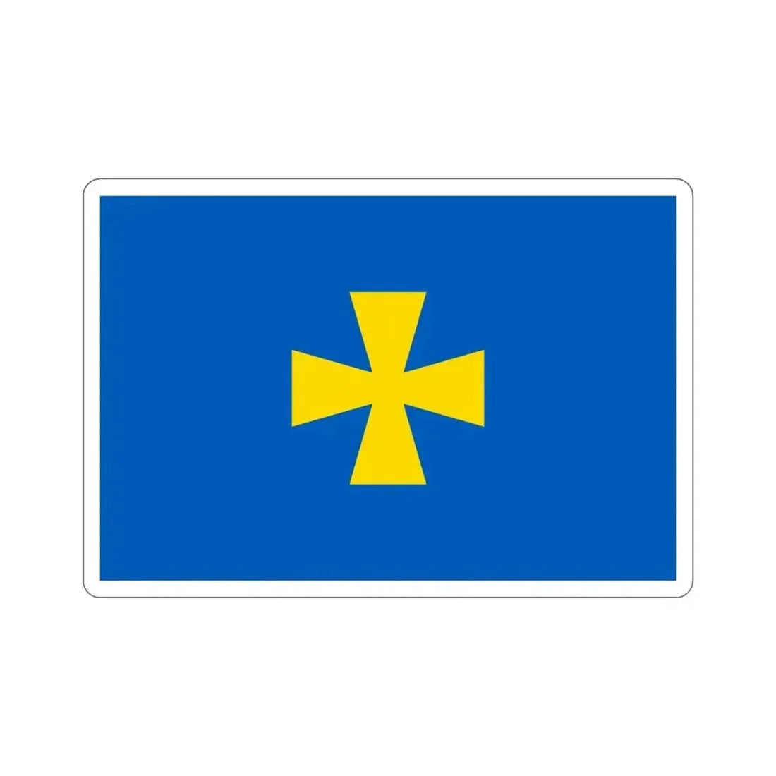 Flag of Poltava Oblast Ukraine STICKER Vinyl Die-Cut Decal 5 Inch - The Sticker Space