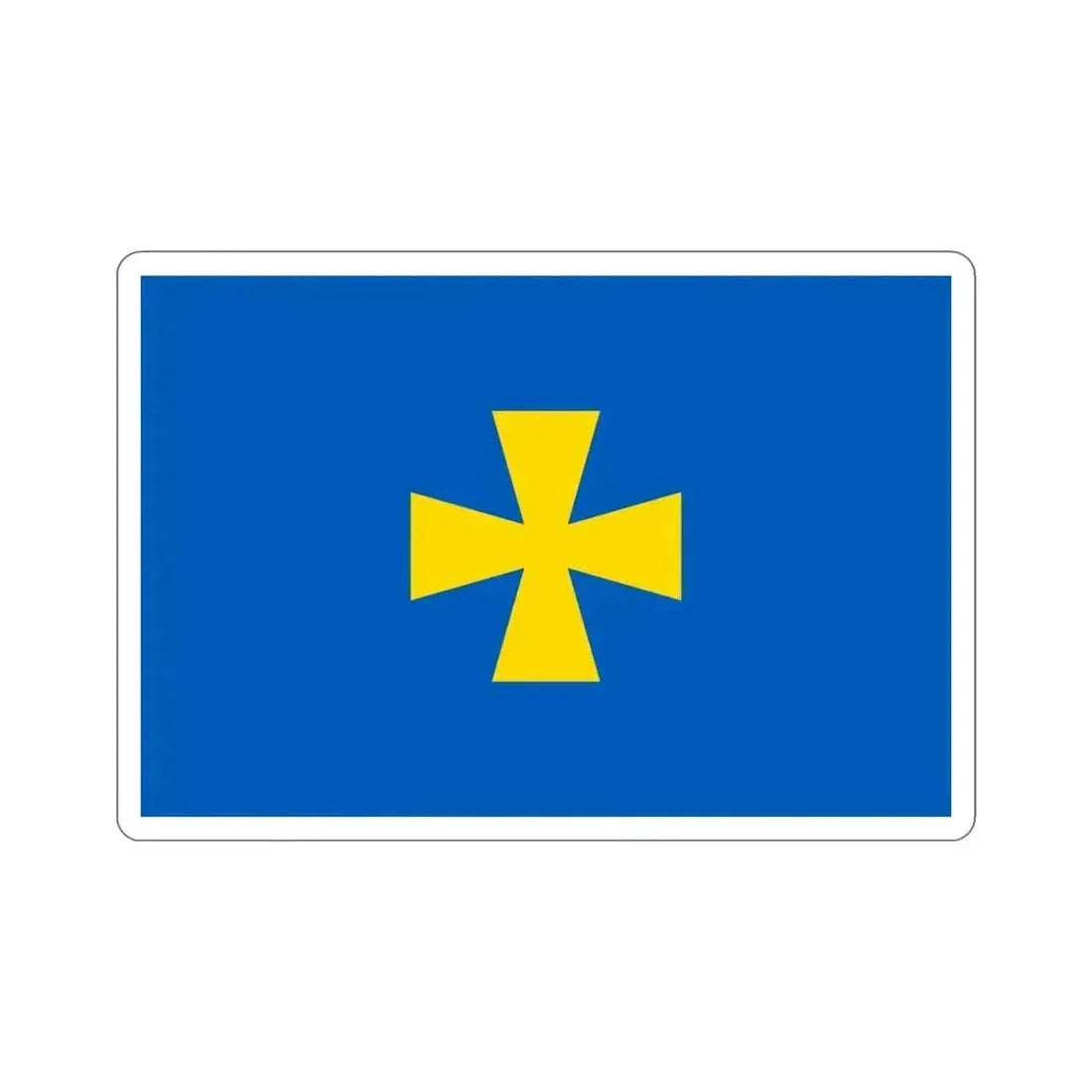 Flag of Poltava Oblast Ukraine STICKER Vinyl Die-Cut Decal 6 Inch - The Sticker Space