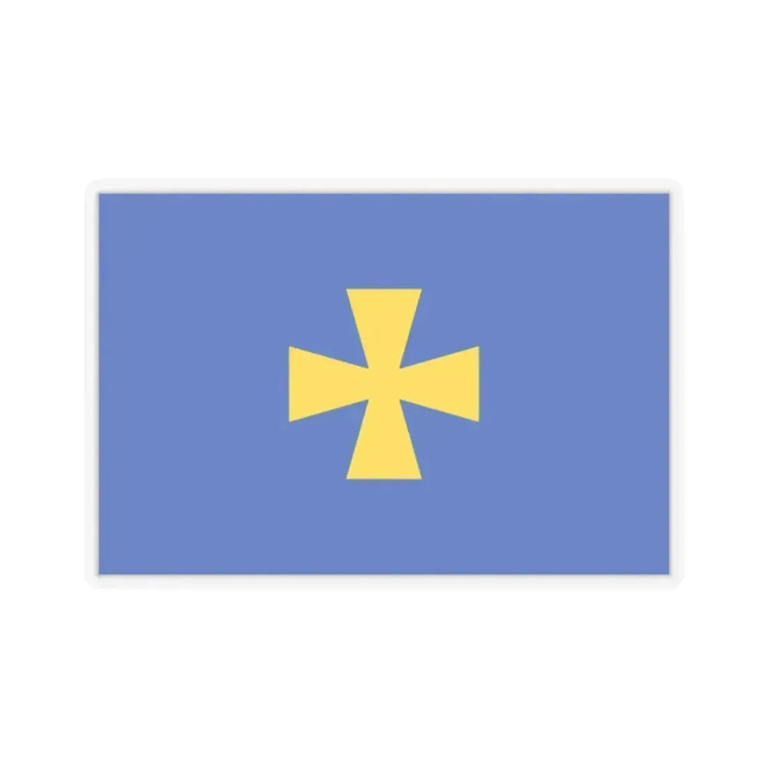 Flag of Poltava Oblast Ukraine - STICKER Vinyl Kiss-Cut Decal 2 Inch Transparent - The Sticker Space