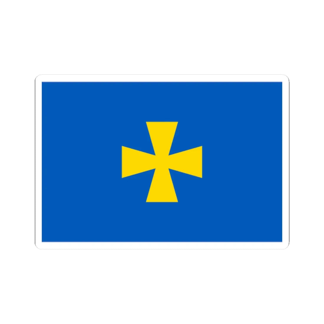 Flag of Poltava Oblast (Ukraine) STICKER Vinyl Kiss-Cut Decal 2 Inch White - The Sticker Space