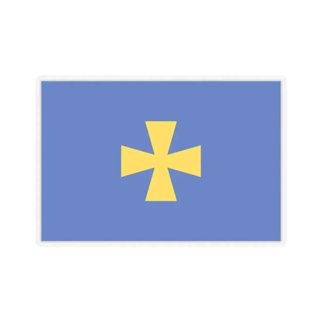 Flag of Poltava Oblast Ukraine - STICKER Vinyl Kiss-Cut Decal 3 Inch Transparent - The Sticker Space