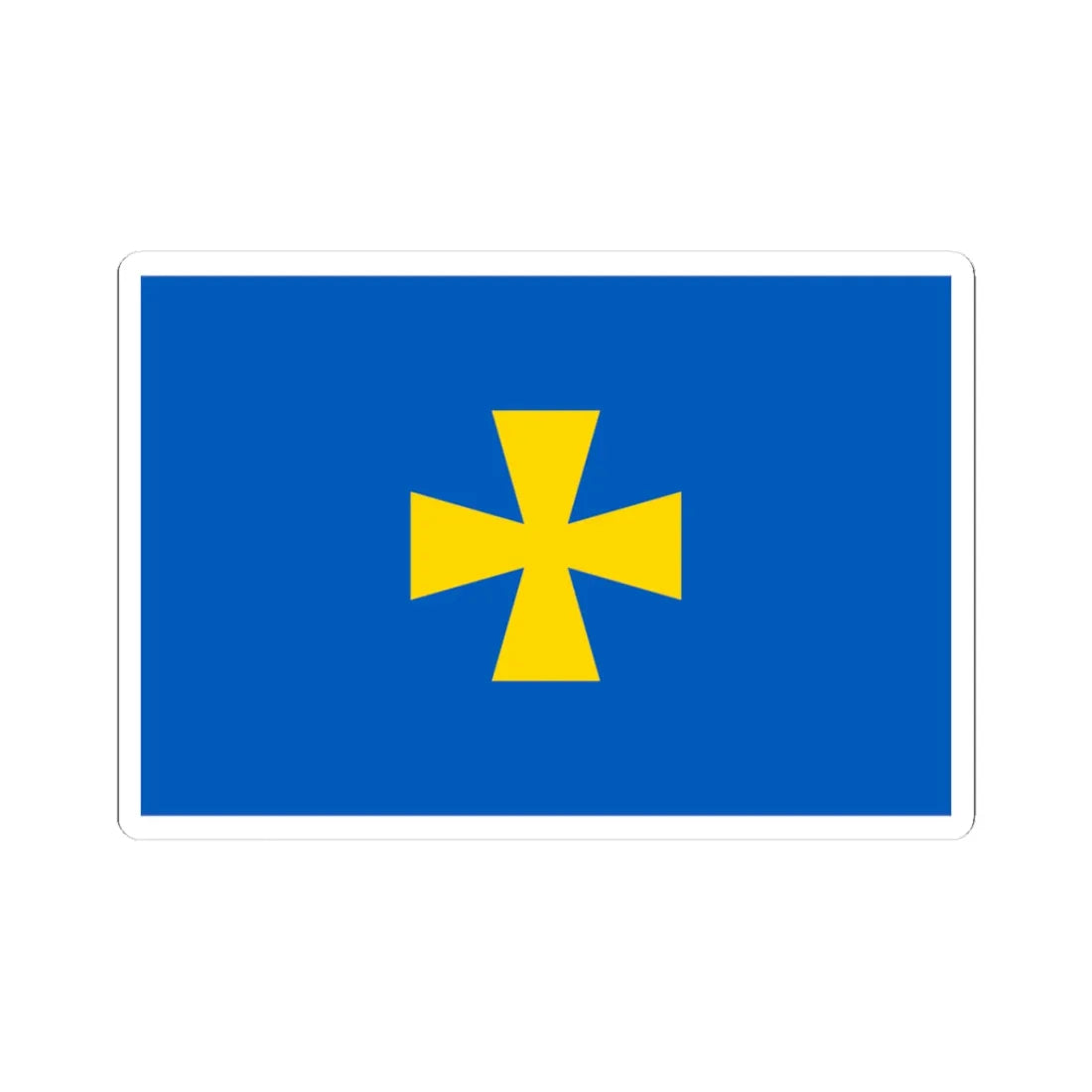 Flag of Poltava Oblast (Ukraine) STICKER Vinyl Kiss-Cut Decal 3 Inch White - The Sticker Space
