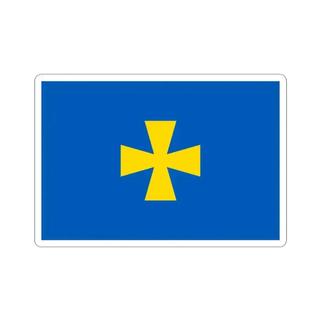 Flag of Poltava Oblast Ukraine - STICKER Vinyl Kiss-Cut Decal 3 Inch White - The Sticker Space