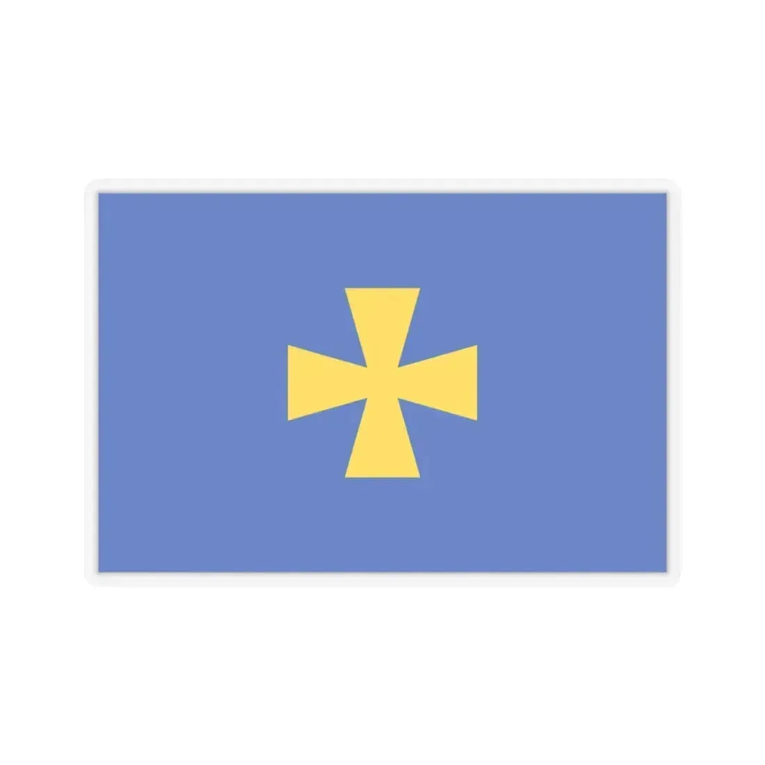 Flag of Poltava Oblast Ukraine - STICKER Vinyl Kiss-Cut Decal 4 Inch Transparent - The Sticker Space