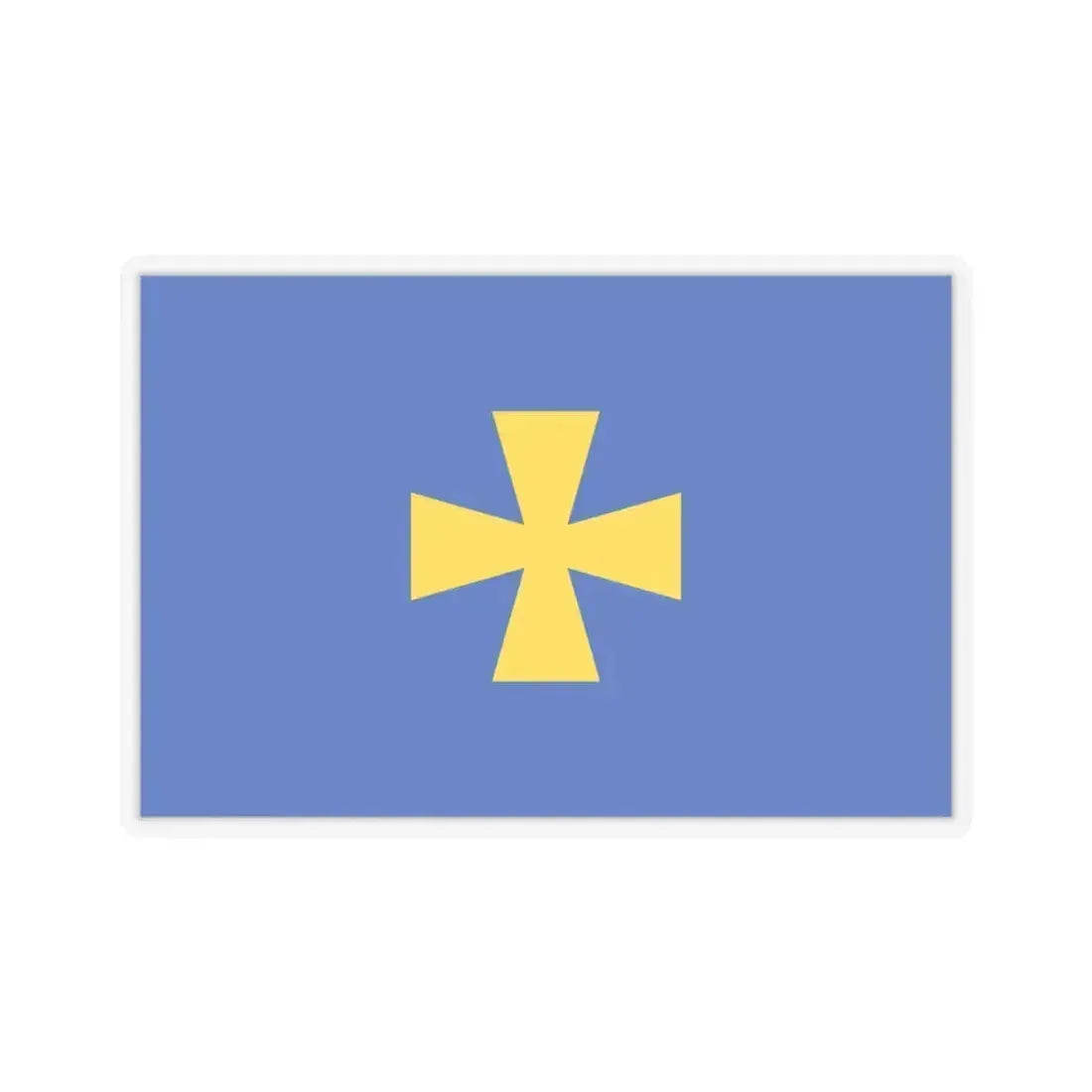 Flag of Poltava Oblast Ukraine - STICKER Vinyl Kiss-Cut Decal 4 Inch Transparent - The Sticker Space