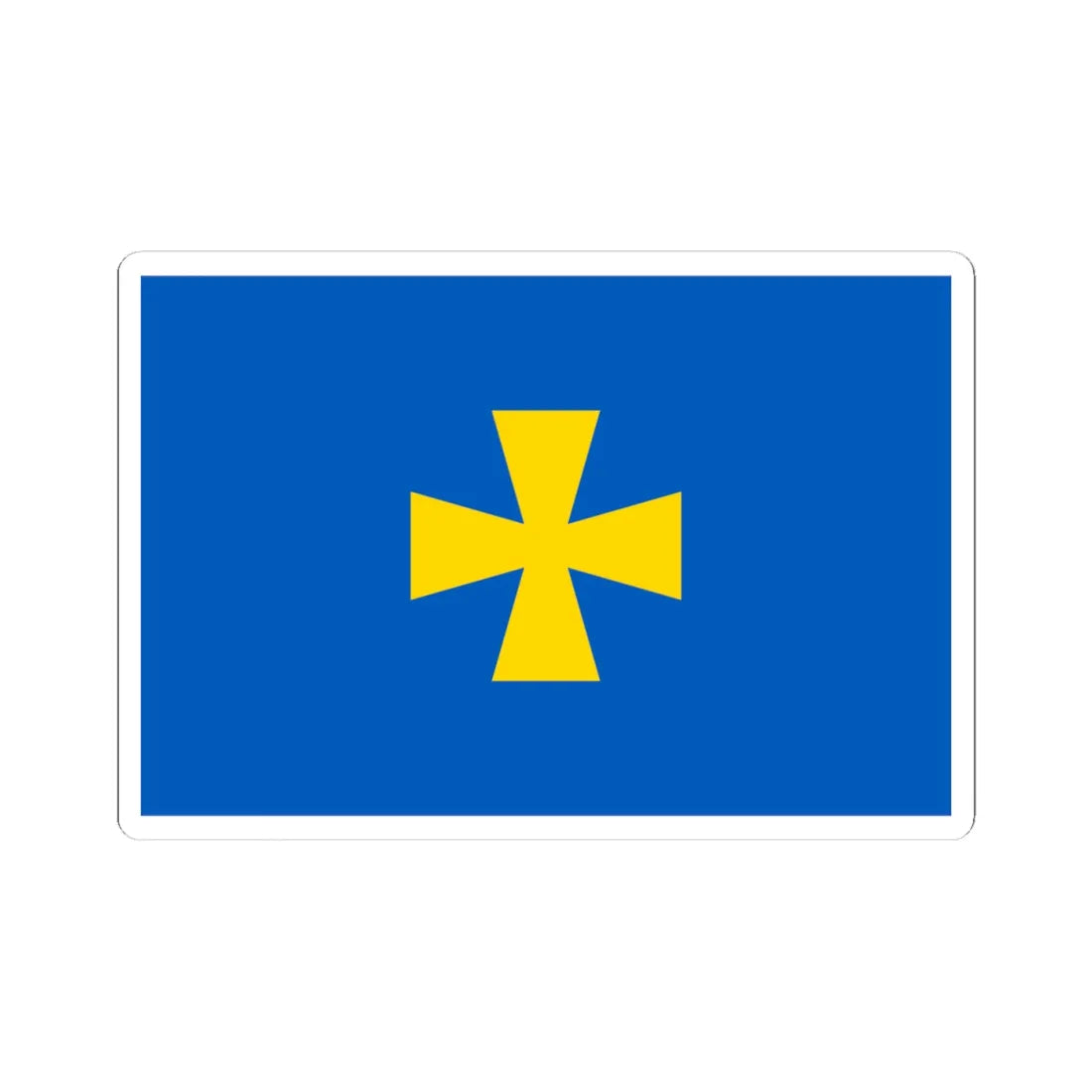 Flag of Poltava Oblast (Ukraine) STICKER Vinyl Kiss-Cut Decal 4 Inch White - The Sticker Space