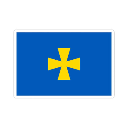 Flag of Poltava Oblast (Ukraine) STICKER Vinyl Kiss-Cut Decal 4 Inch White - The Sticker Space
