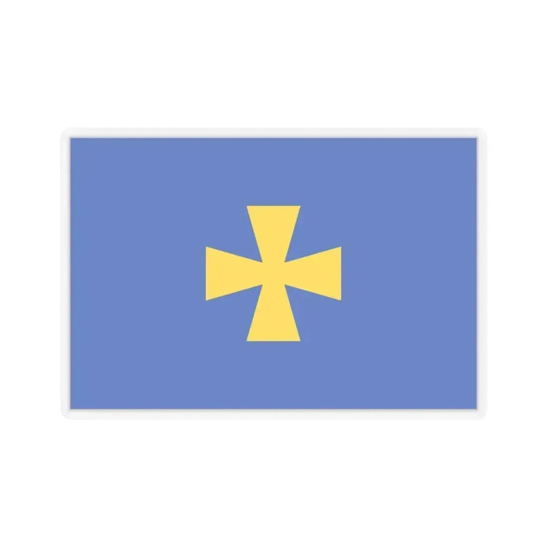 Flag of Poltava Oblast Ukraine - STICKER Vinyl Kiss-Cut Decal 6 Inch Transparent - The Sticker Space