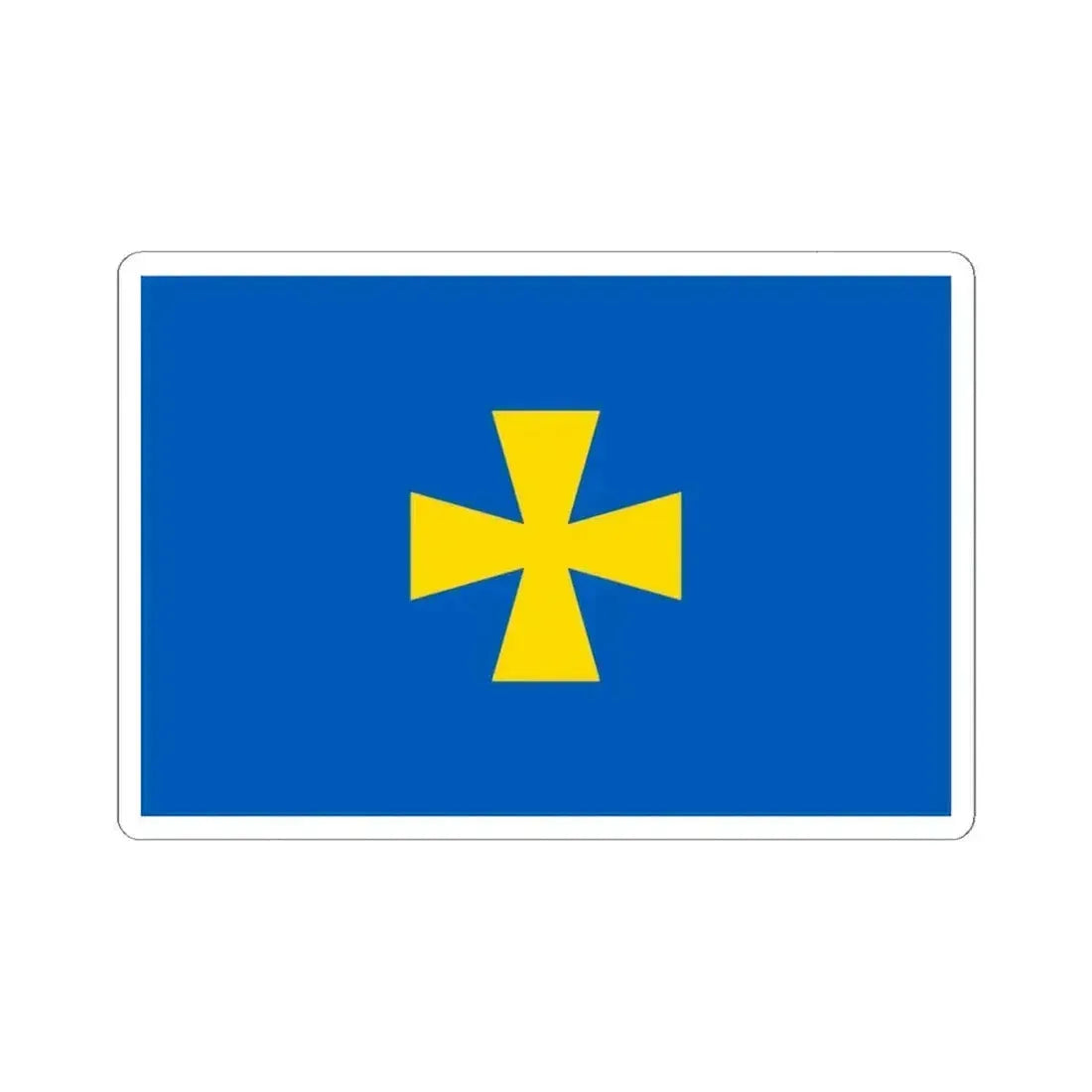 Flag of Poltava Oblast Ukraine - STICKER Vinyl Kiss-Cut Decal 6 Inch White - The Sticker Space