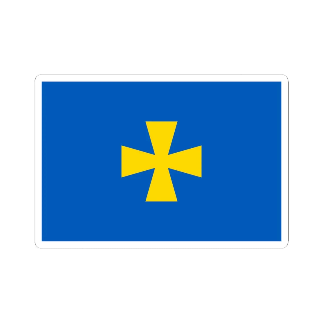 Flag of Poltava Oblast (Ukraine) STICKER Vinyl Kiss-Cut Decal 6 Inch White - The Sticker Space