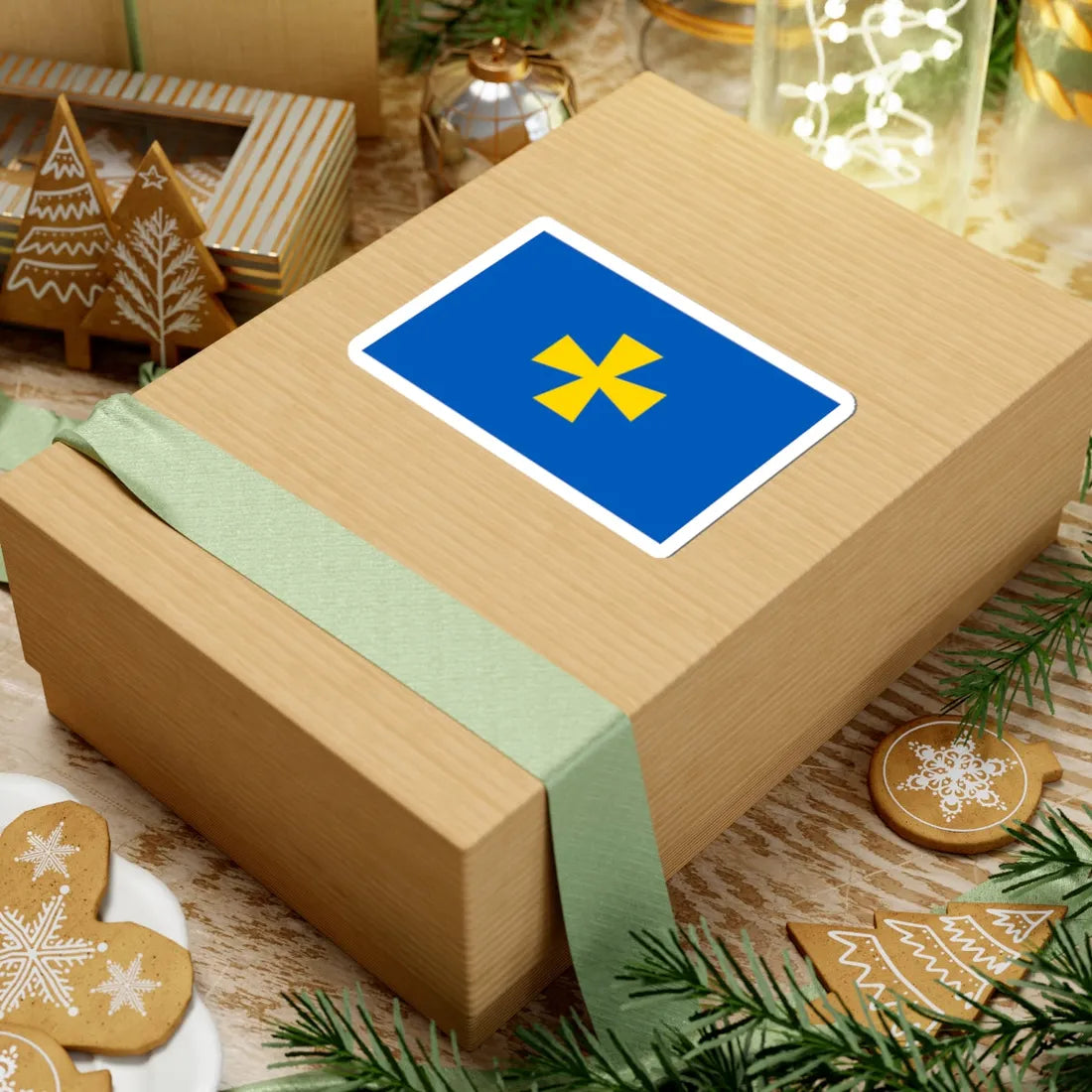 Flag of Poltava Oblast (Ukraine) STICKER Vinyl Kiss-Cut Decal - The Sticker Space