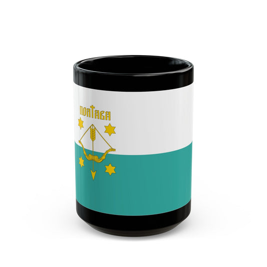 Flag of Poltava Ukraine - Black Coffee Mug-15oz-The Sticker Space