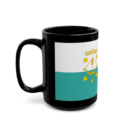 Flag of Poltava Ukraine - Black Coffee Mug-The Sticker Space