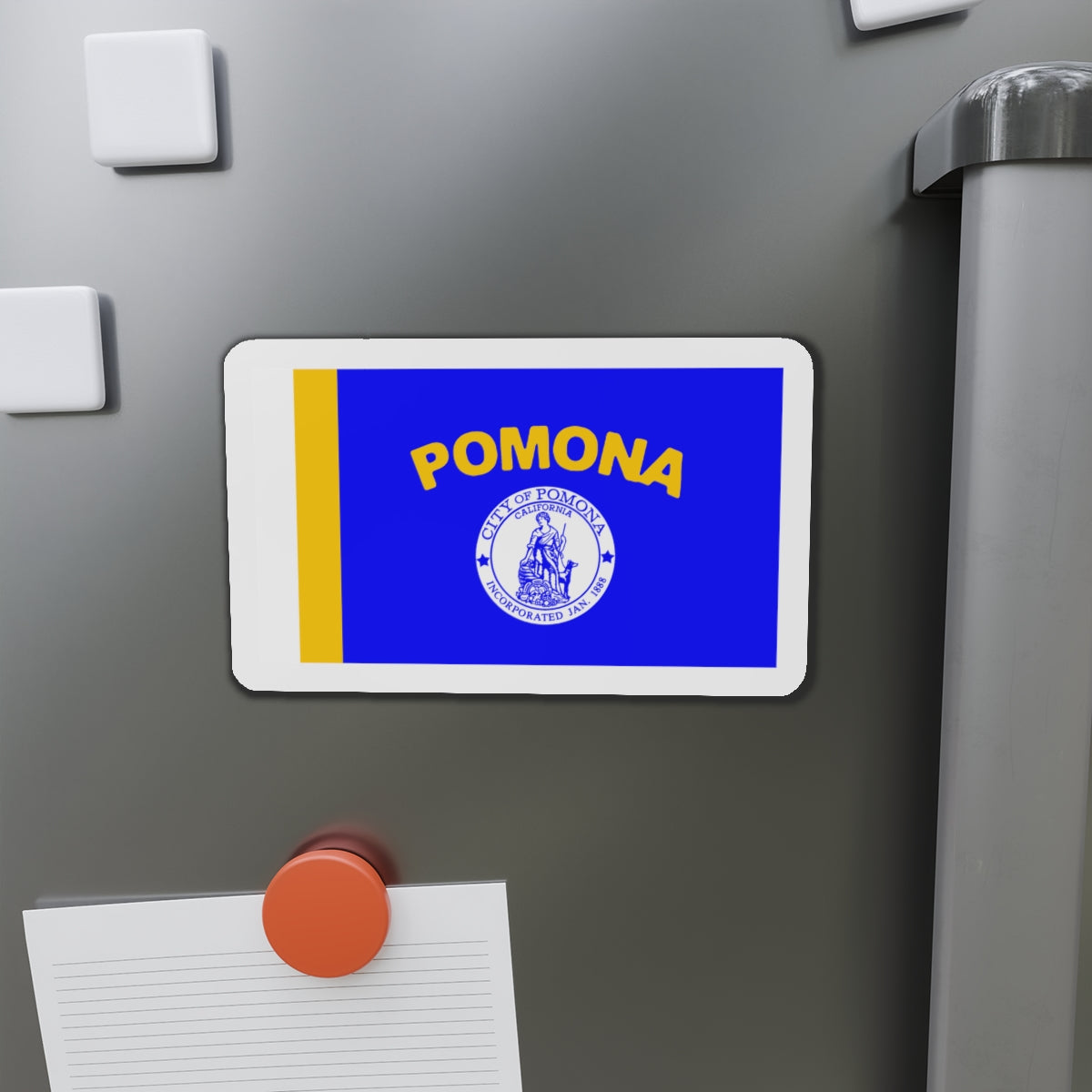 Flag of Pomona California - Die-Cut Magnet-The Sticker Space