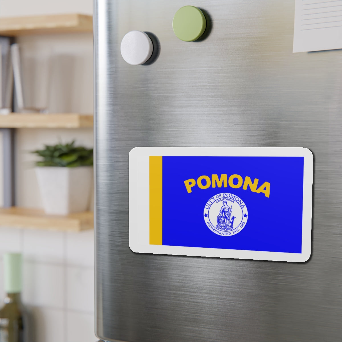 Flag of Pomona California - Die-Cut Magnet-The Sticker Space