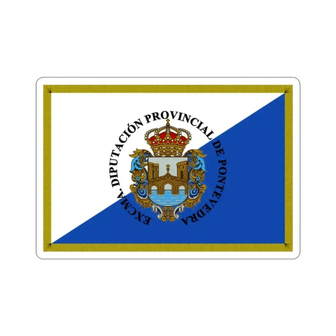 Flag of Pontevedra Spain STICKER Vinyl Die-Cut Decal 2 Inch - The Sticker Space