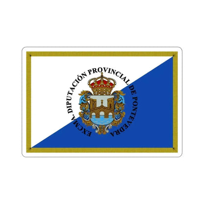 Flag of Pontevedra Spain STICKER Vinyl Die-Cut Decal 5 Inch - The Sticker Space
