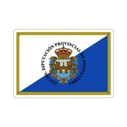 Flag of Pontevedra Spain STICKER Vinyl Die-Cut Decal 6 Inch - The Sticker Space