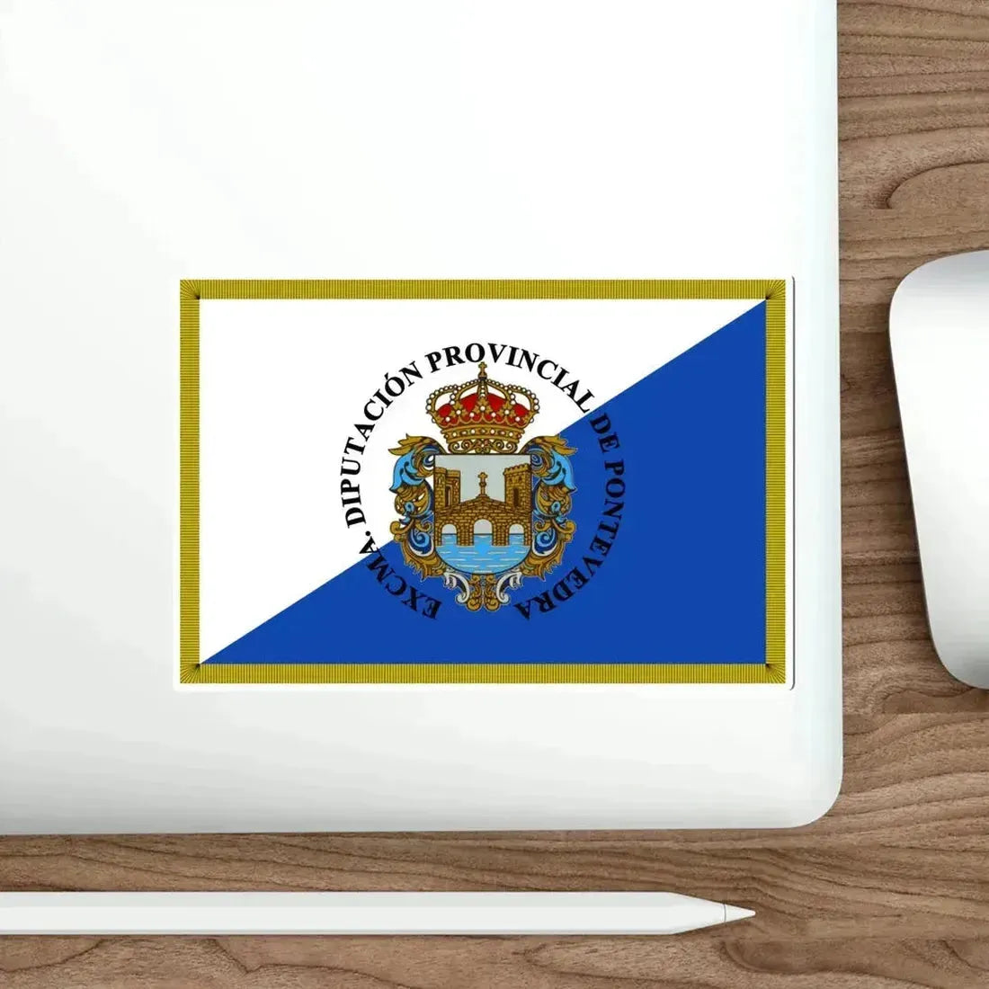 Flag of Pontevedra Spain STICKER Vinyl Die-Cut Decal - The Sticker Space